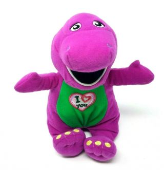 Barney Dinosaur Lyons 8 " Singing I Love You Plush Dinosaur Toy