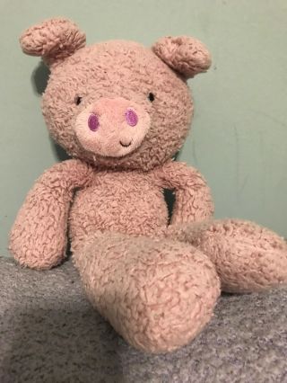Gund Fuzzy Pig 13 " Floppy Pink Plush Stuffed Animal