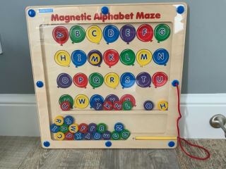 Lakeshore Toys,  Magnetic Alphabet Maze.  Slightly