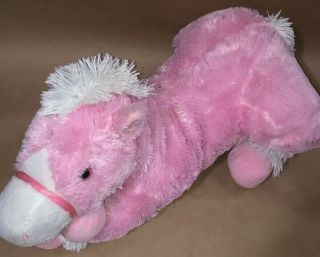 Large Pink White Dan Dee Horse Plush 26” Big Floppy Soft Animal Plush Toy