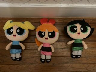 The Powerpuff Girls,  Interactive Plush With Voice Recording Mode,  Set Of 3