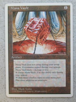 1995 Wizards Of The Coast Magic The Gathering 5th Edition Mana Vault Mtg Card