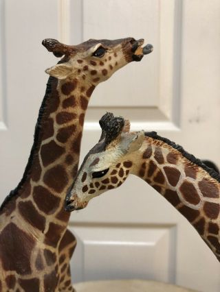 Vanishing Wild Safari Reticulated Pair Adult Giraffe Figurines 1992 Rare 2