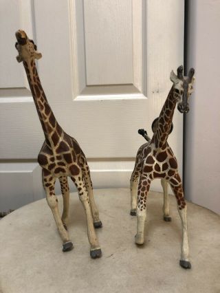 Vanishing Wild Safari Reticulated Pair Adult Giraffe Figurines 1992 Rare 3