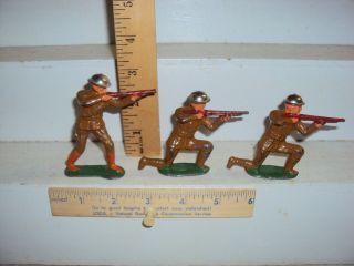 3 - Vintage Barclay Manoil Lead Soldiers 
