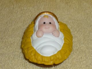 Fisher Price Little People Christmas Nativity Baby Jesus In Hay