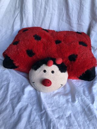 My Pillow Pets " Ms.  Ladybug " Red Black Lady Bug 18 " Soft Stuffed Plush,  Euc