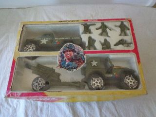 Buddy L Special Forces Set Buddyl Army Transport Truck Jeep Artillery Soldiers