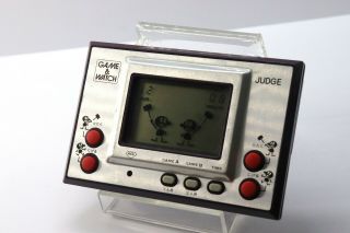 Nintendo Game & Watch Silver Series Judge Ip - 05 Purple Ver.  Made In Japan 1980