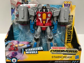 Hasbro Transformer Cyberverse Ultra Class Starscream Starseeker Missle
