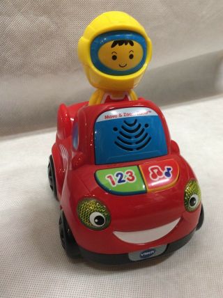Vtech Move N Zoom Racer With Race Car Driver.  Lights And Sounds