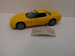 Franklin 2003 Corvette Z06 Coupe Yellow Limited Edition 2237/9900 B11c474