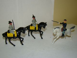 Britains Civil War Confederate & Union Cavalry Officer Soldiers