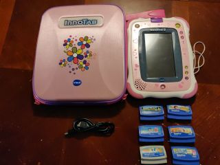 Vtech Innotab 2 Learning Tablet With Tote Case And 6 Games Battery Operated