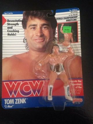 1990 Wcw Galoob Tom Zenk " Z - Man " W/ Belt Mip