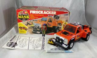 Vintage 1986 Kenner Mask Firecracker Vehicle W/ Figure & Box Complete