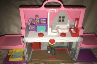 Fisher Price Little People Big Helpers Home Imaginative Play House - Pink Girl