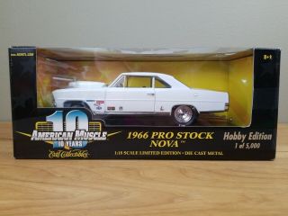 American Muscle Ertl Collectibles 10 Years 1966 Pro Stock Nova 1:18 Nos