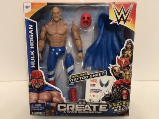 Wwe Hulk Hogan Mr America Wrestling Figure Create A Superstars Nwo Mattel Toy