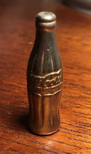 Coca - Cola Bottle Token Game Piece 1 1/2 " Tall Pewter Color