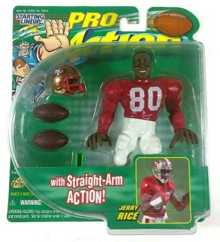 Hasbro Starting Lineup Pro Action Football Nfl 5 " Jerry Rice Figure - 49ers -