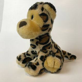 Megatoys Leopard Adorable Stuffed Plush Toy Tan Brown Black Spots 7 "