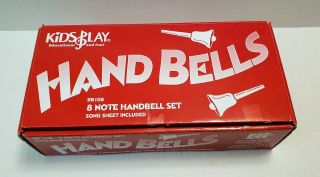 Hand Bells Kids Play 8 Note Handbell Set W/ Song Sheet Rb108 Kidsplay Handbells