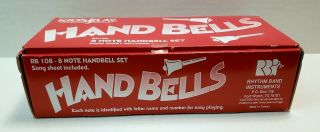 HAND BELLS Kids Play 8 Note Handbell Set w/ Song Sheet RB108 Kidsplay Handbells 3