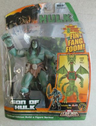Moc 2007 Hasbro Marvel Legends Fin Fang Foom Baf Series Hulk Son Of Hulk Figure