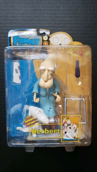 Family Guy Herbert Action Figure Rare 2006 Comic Con Exclusive Mezco Toy Mib