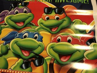 Vintage TMNT Teenage Mutant Ninja Turtles Video Store Poster Hollywood Dudes 90 2