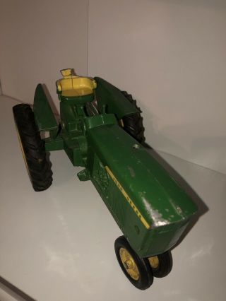 Vintage 1950s Toy Tractor John Deere Cast Metal Hard Rubber Tires Farm