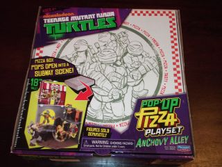 2012 Tmnt Teenage Mutant Ninja Turtles Pop - Up Pizza Playset Anchovy Alley Nip
