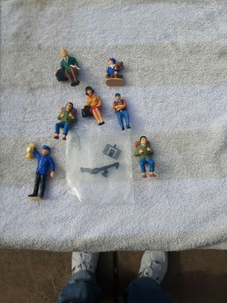7 Lgb & G - Scale Figures Plus Coupler Hook And Spring
