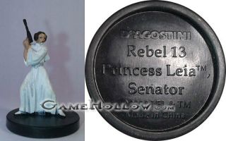 Star Wars Miniatures Rebel Storm Princess Leia Senator Promo Deagostini 13