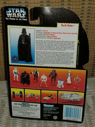 Vintage 1995 Star Wars DARTH VADER Lightsaber/Remove Cape The Power Of The Force 2