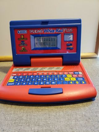 Vintage Vtech Talking Whiz Kid Plus Learning Computer Laptop System 22 Activity