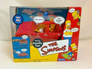 The Simpsons Talking Family Car Springfield Play Set