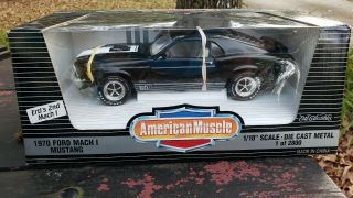 Ertl American Muscle 1:18 1970 Mustang Mach 1 428 Cj Black 1 Of 2800