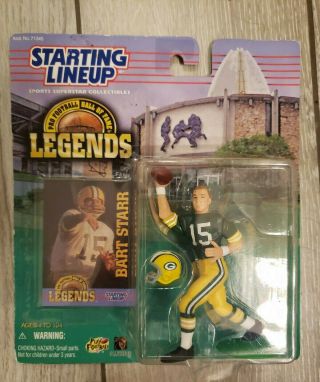 1998 Starting Lineup Slu Figure Nfl Bart Starr Green Bay Packers Legends