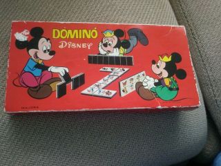Vintage 1966 Majora Disney Domino Game Mickey Mouse,  Bambi,  Donald,