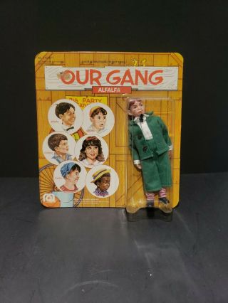 Vintage 1975 Mego Our Gang Action Figure Doll Alfalfa On Card Unpunched