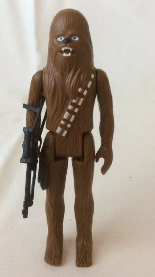 Vintage Star Wars Chewbacca 1977 Complete With Gun Kenner