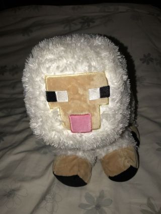 Mojang Minecraft 18 " White Sheep Plush - Lamb Stuffed Animal Pre - Owned So Soft