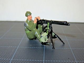 Britain Ltd Royal Artiliry British Machine Gunner Sit Lead Soldier Toy Figure