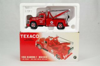 First Gear Texaco 1955 Diamond T Wrecker Tow Truck 1:34 Drew Oil 19 - 2427ec