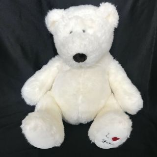 14 " Sitting Bianca Russ Berrie Bear Plush Stuffed Animal Toy Soft Washable