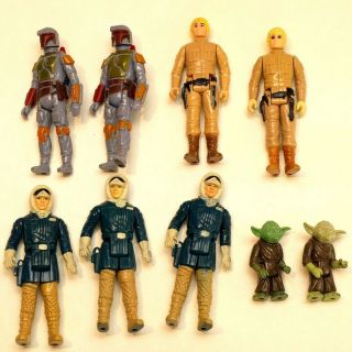 19 Vintage 1977 - 80 Star Wars Action Figures,  Kenner 1979 Case & Insert