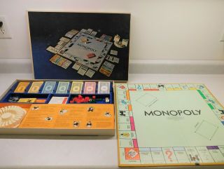 Vintage Monopoly Board Game 1974 Anniversary Edition