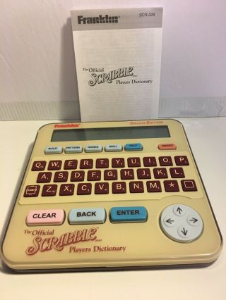 Franklin Electronic Dictionary Official Deluxe Scrabble Players Scr - 228 Handheld